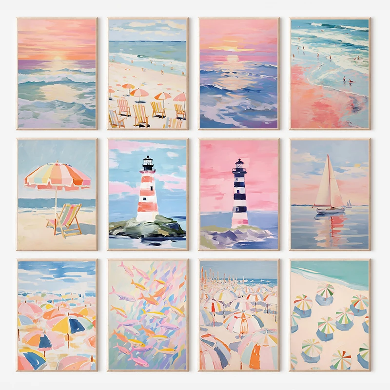 Floating Shelves - Poster Lukisan Pohon Palem Pelampung Kolam