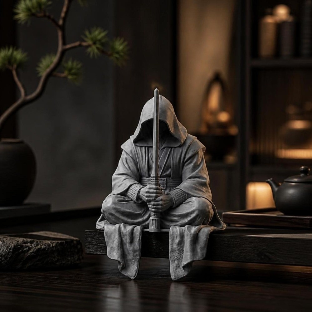 Home Decor Zen Style - Ornamen Ninja dengan Pose Duduk Lucu,