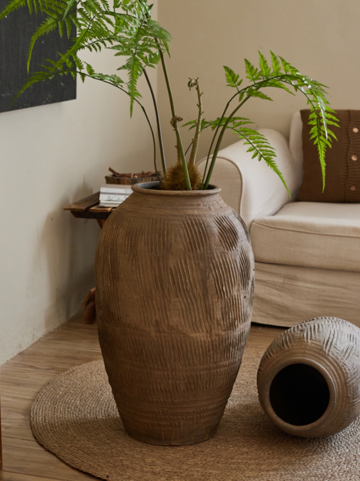 Home Decor Zen Style - Vas Bunga Terakota Besar Gaya Zen