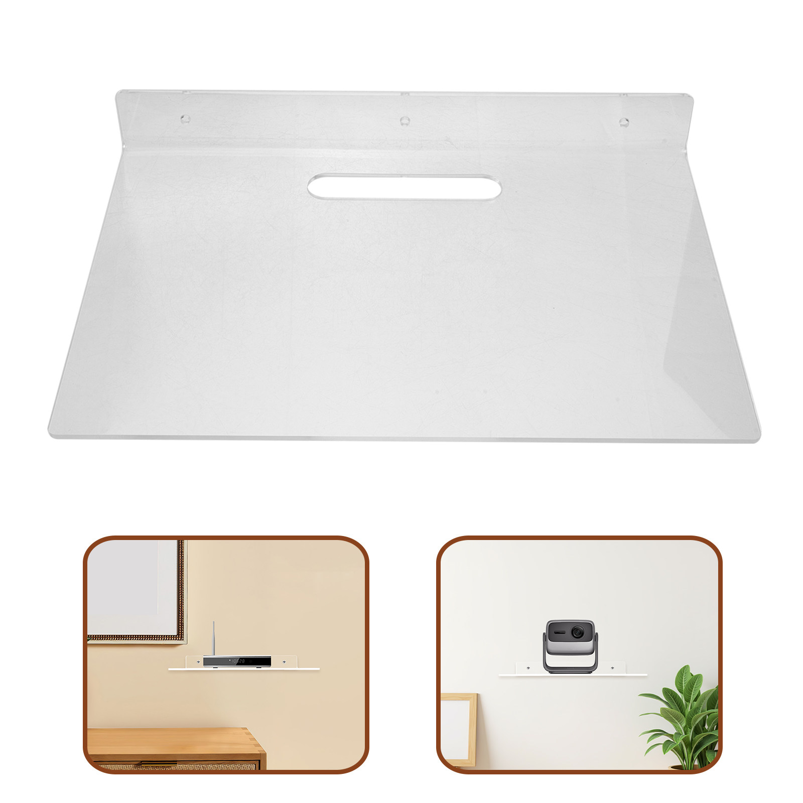 Floating Shelves - 1Set Rak Dinding Akrilik Bentuk L