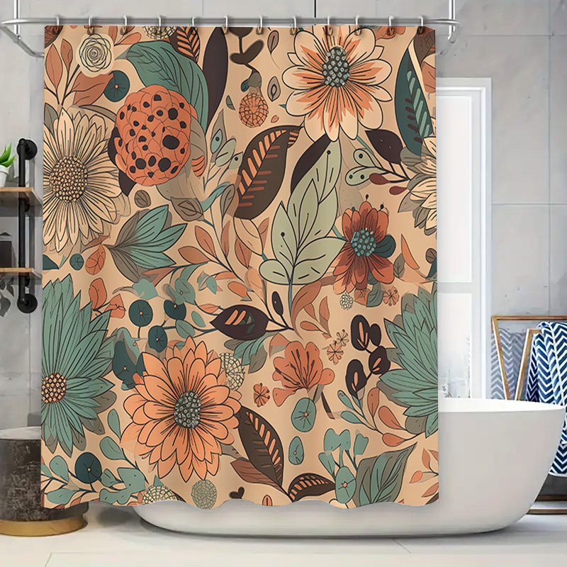 Home Decor Color Palettes - Tirai Mandi Motif Bunga Modern Dekorasi