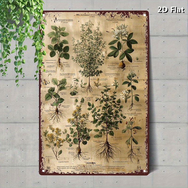 Home Decor Garden Ideas - CIFBUY Seni Dinding Aluminium Vintage Tahan