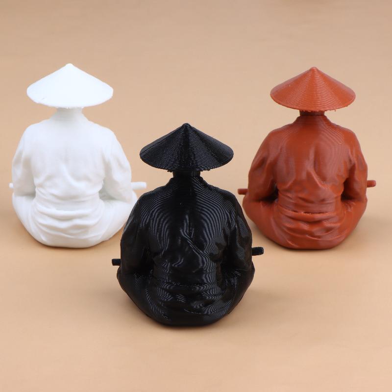 Home Decor Zen Style - Patung Samurai Meditasi Bergaya Zen Oriental,