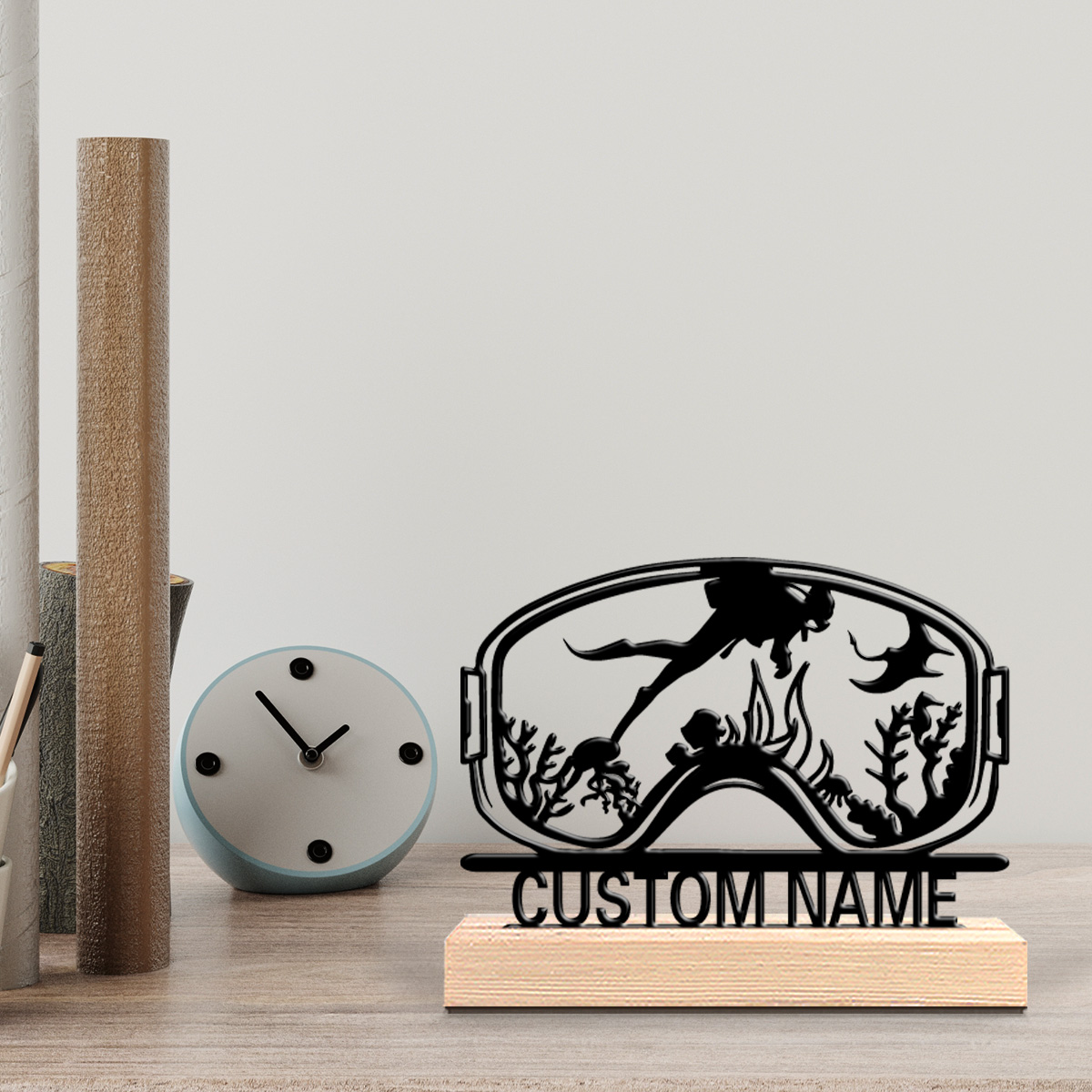 Home Decor Mod - 1pc Dekorasi Dinding Kayu Custom Lucu