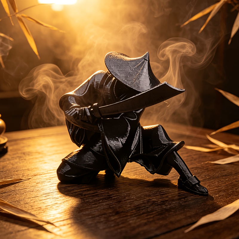 Home Decor Zen Style - Patung Mini Samurai Tradisional Jepang Cetak