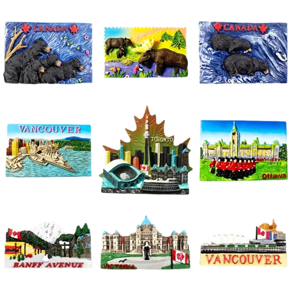 Home Decor Vancouver - Magnet Kulkas Kanada 3D Resin Suvenir
