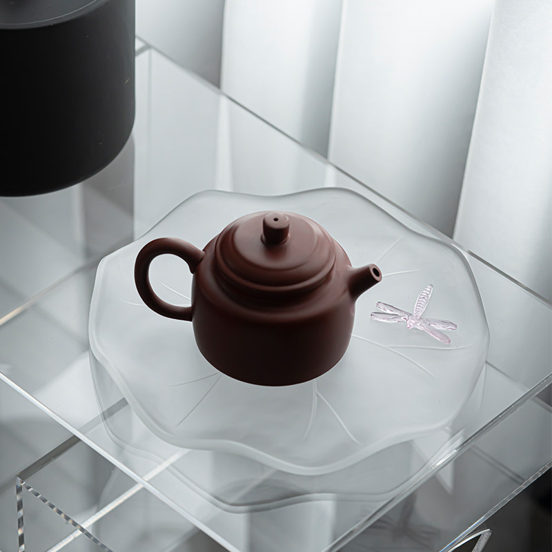 Home Decor Zen Style - Nampan Teh Kaca Jepang Motif Capung,