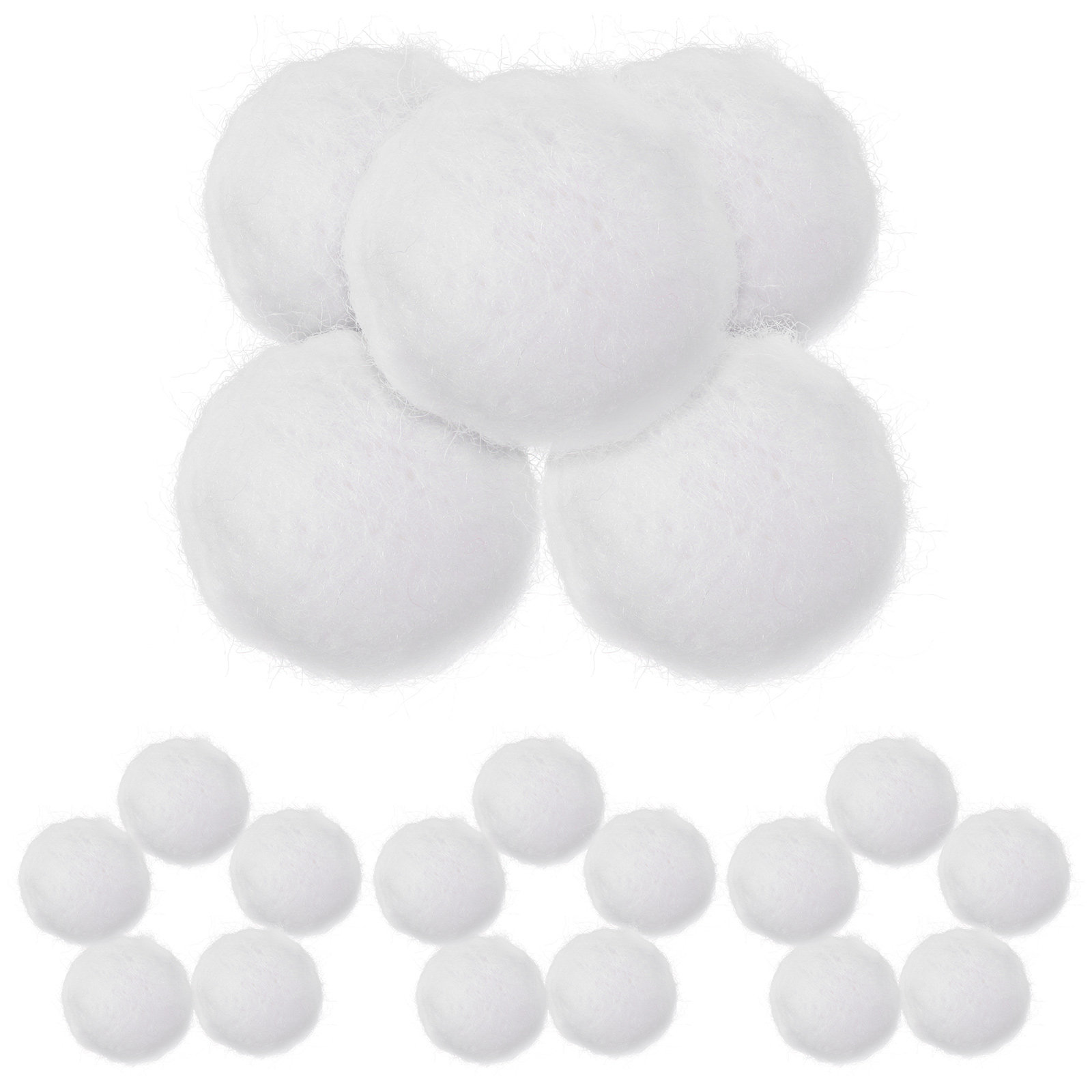 Home Decor Handmade - 20 Buah Bola Wol Felt Buatan