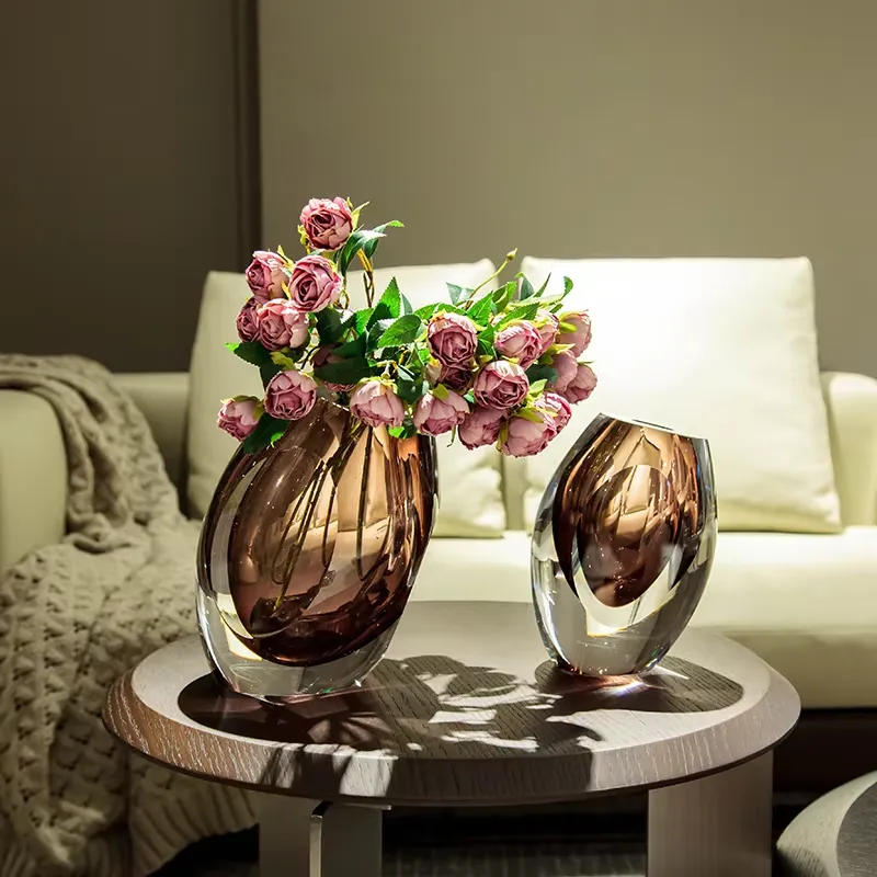 Glass Vase Nordic - Vas Bunga Dekoratif Modern Nordik untuk
