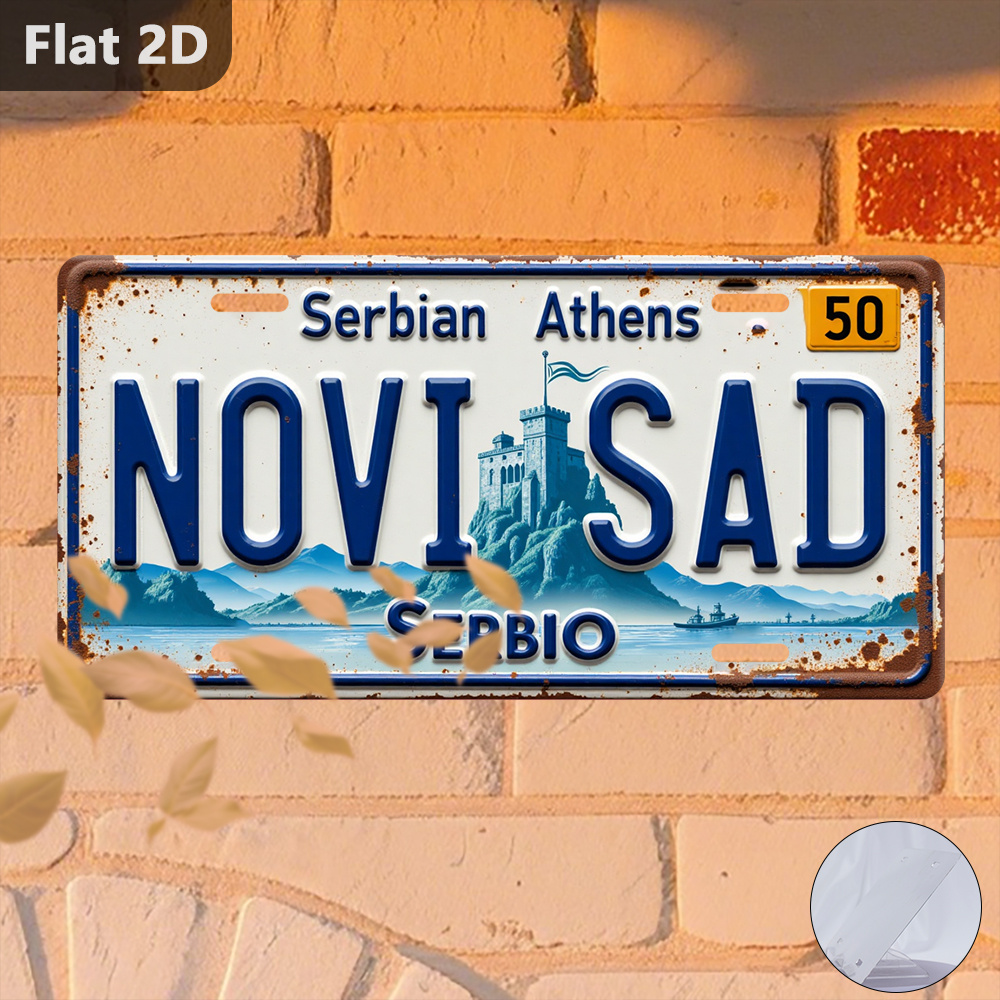 Home Decor Novi Sad - Tanda Timah Pemandangan Kota Novi Sad