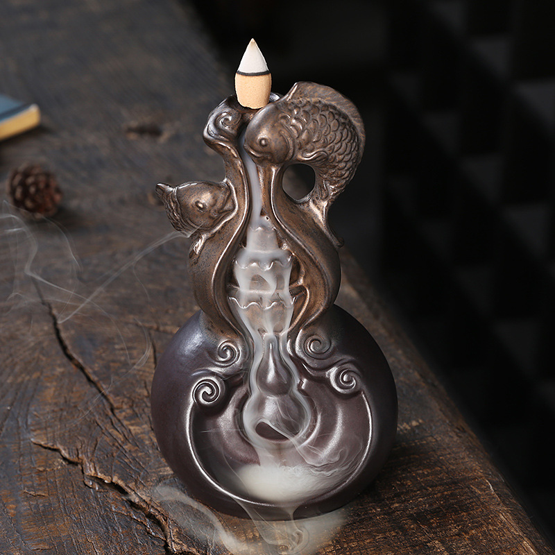 Home Decor Zen Style - Pembakar Dupa Keramik Bentuk Labu Gaya