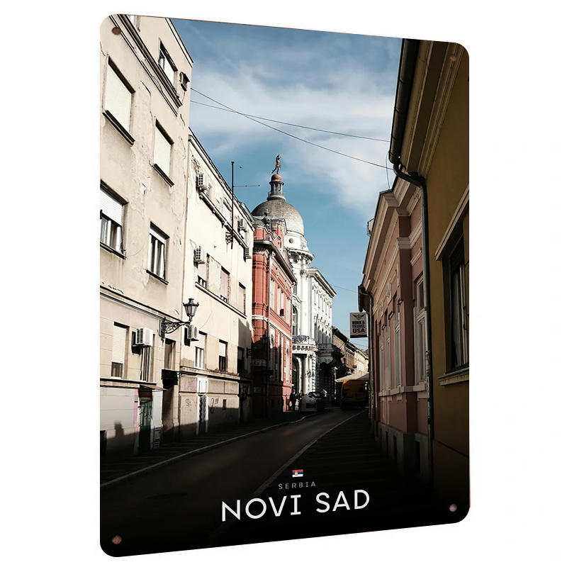 Home Decor Novi Sad - Seni Dinding Logam Pemandangan Jalan Novi