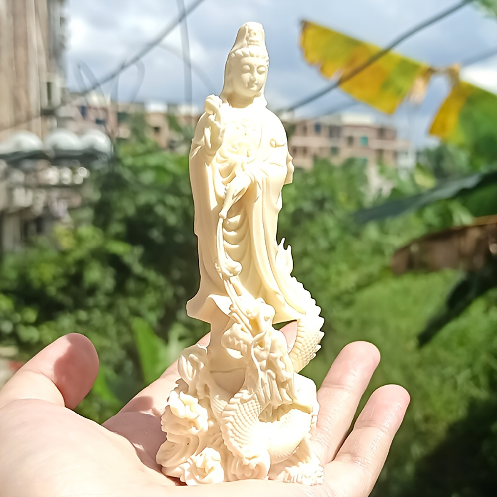 Home Decor Zen Style - Patung Buddha Guanyin dari Resin, Ornamen