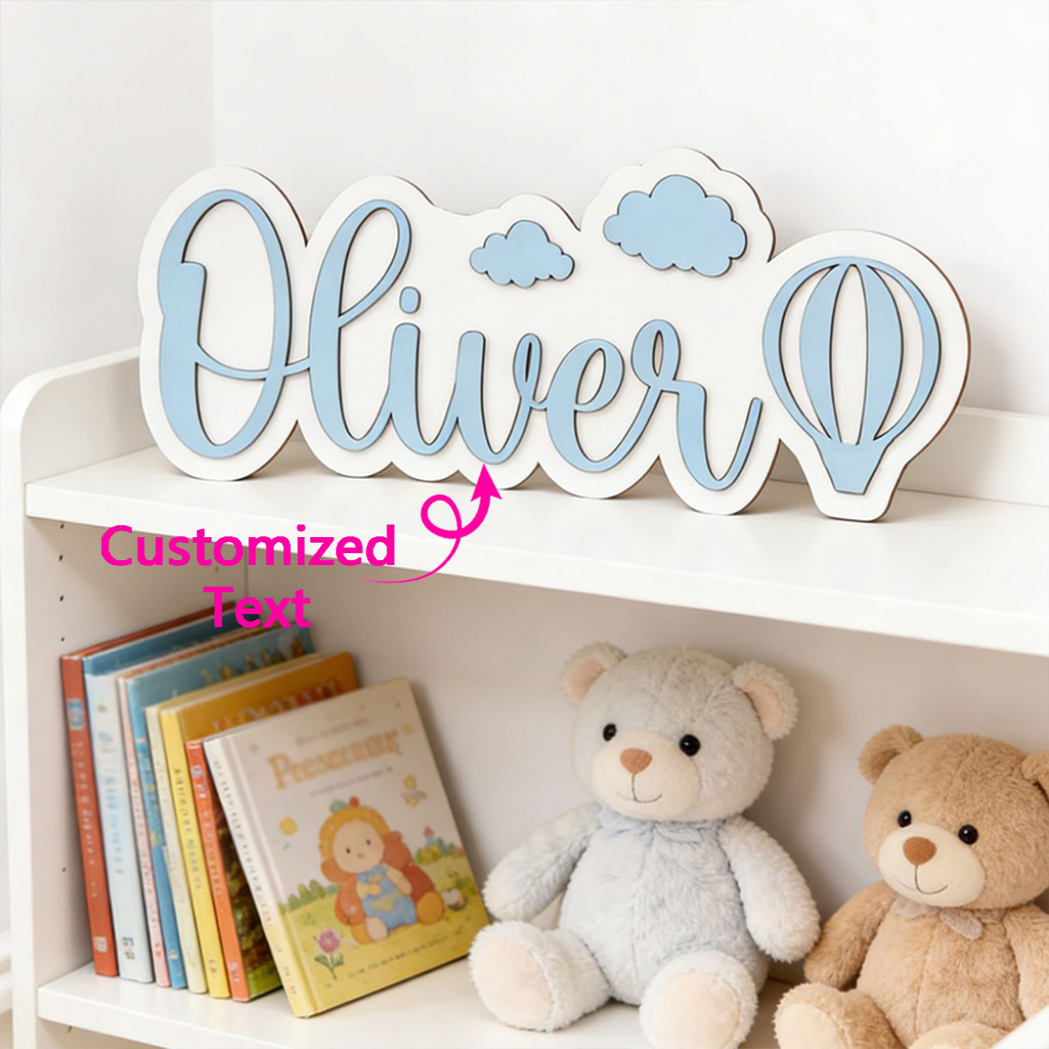 Home Christmas Decor - Papan Nama Kamar Balon Udara Panas