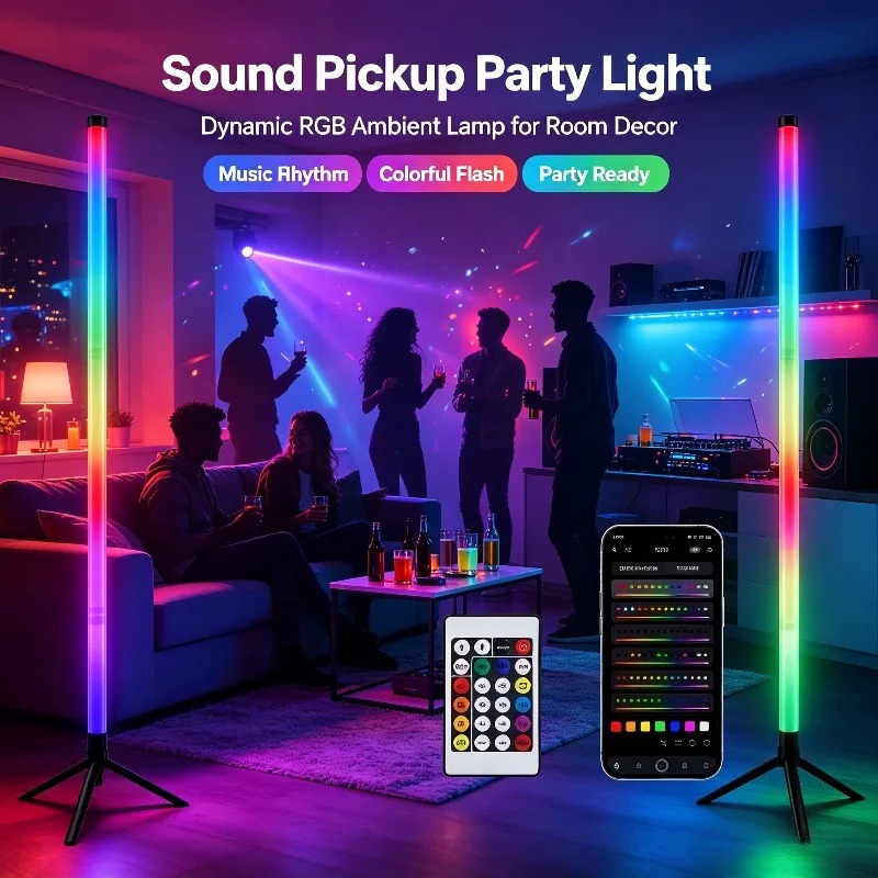 Home Decor Lamp - 2PCS Lampu Lantai RGB 120CM, Lampu