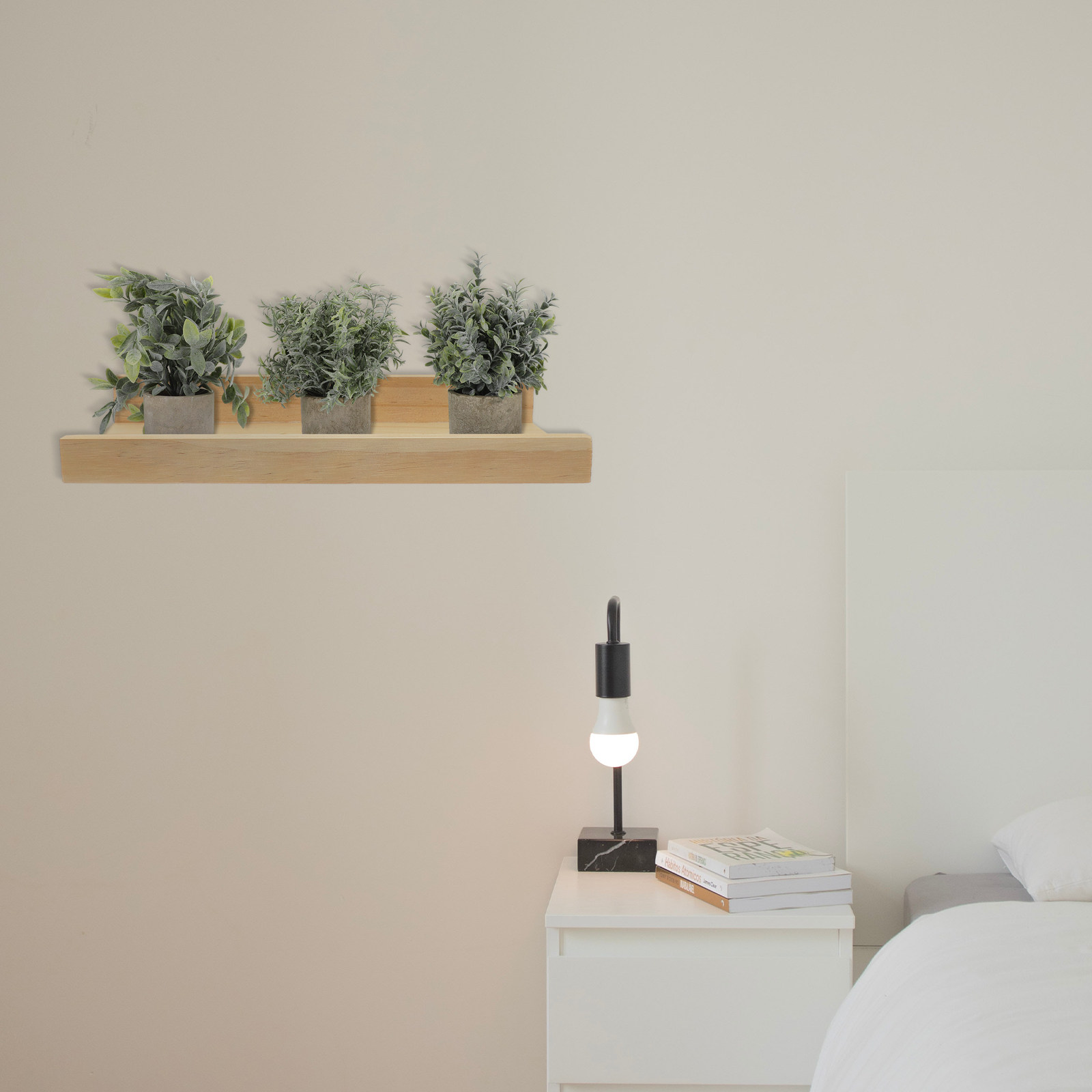 Floating Shelves - Rak Dinding Kayu Rak Gantung Kecil