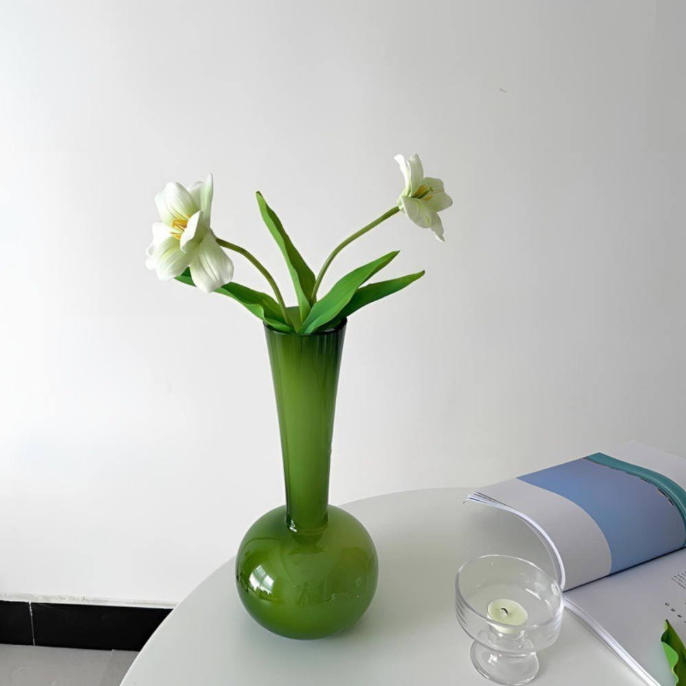 Vas Kaca Hijau Gaya Nordik Vas - Glass Vase Nordic ulasan dan harga