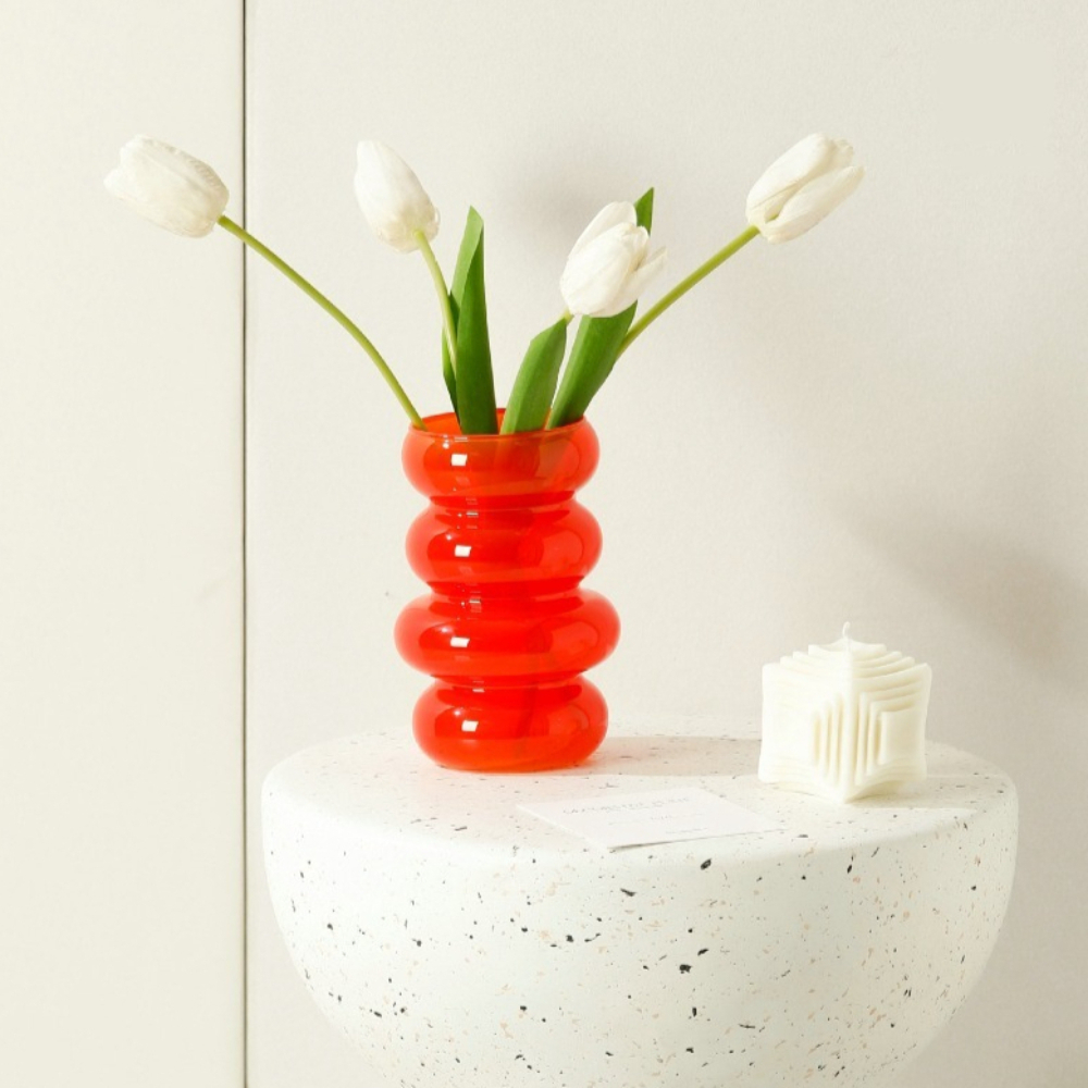 Vas Kaca Gelembung Gaya Nordik - Glass Vase Nordic ulasan dan harga