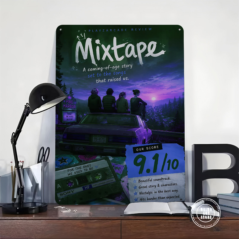 Poster Cetak Tekstur 3D Mixtap - Review Home Decor ulasan dan harga