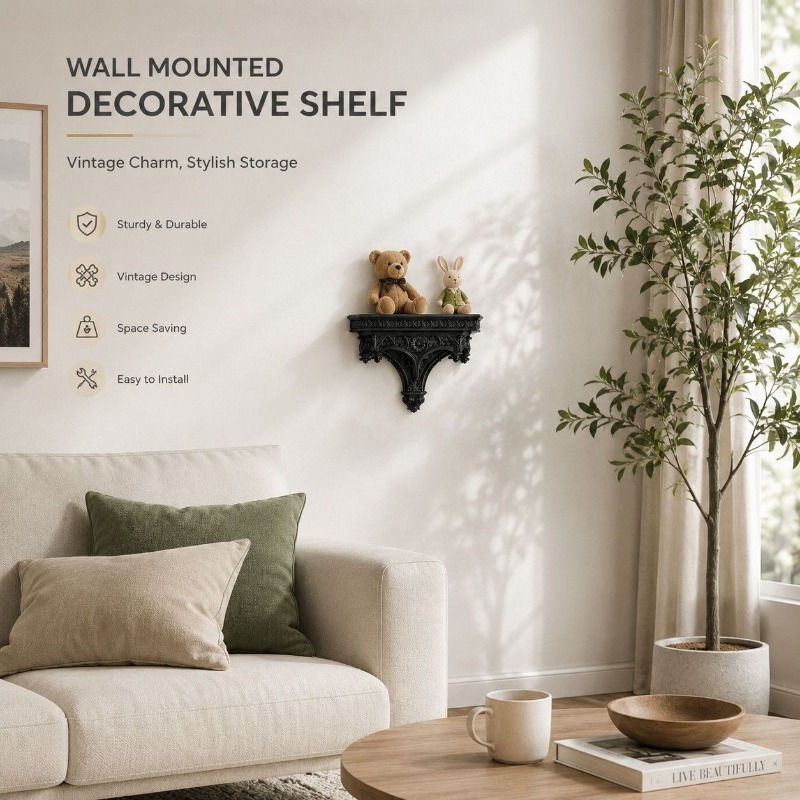 Rak Dinding Ukiran Eropa Vinta - Floating Shelves ulasan dan harga
