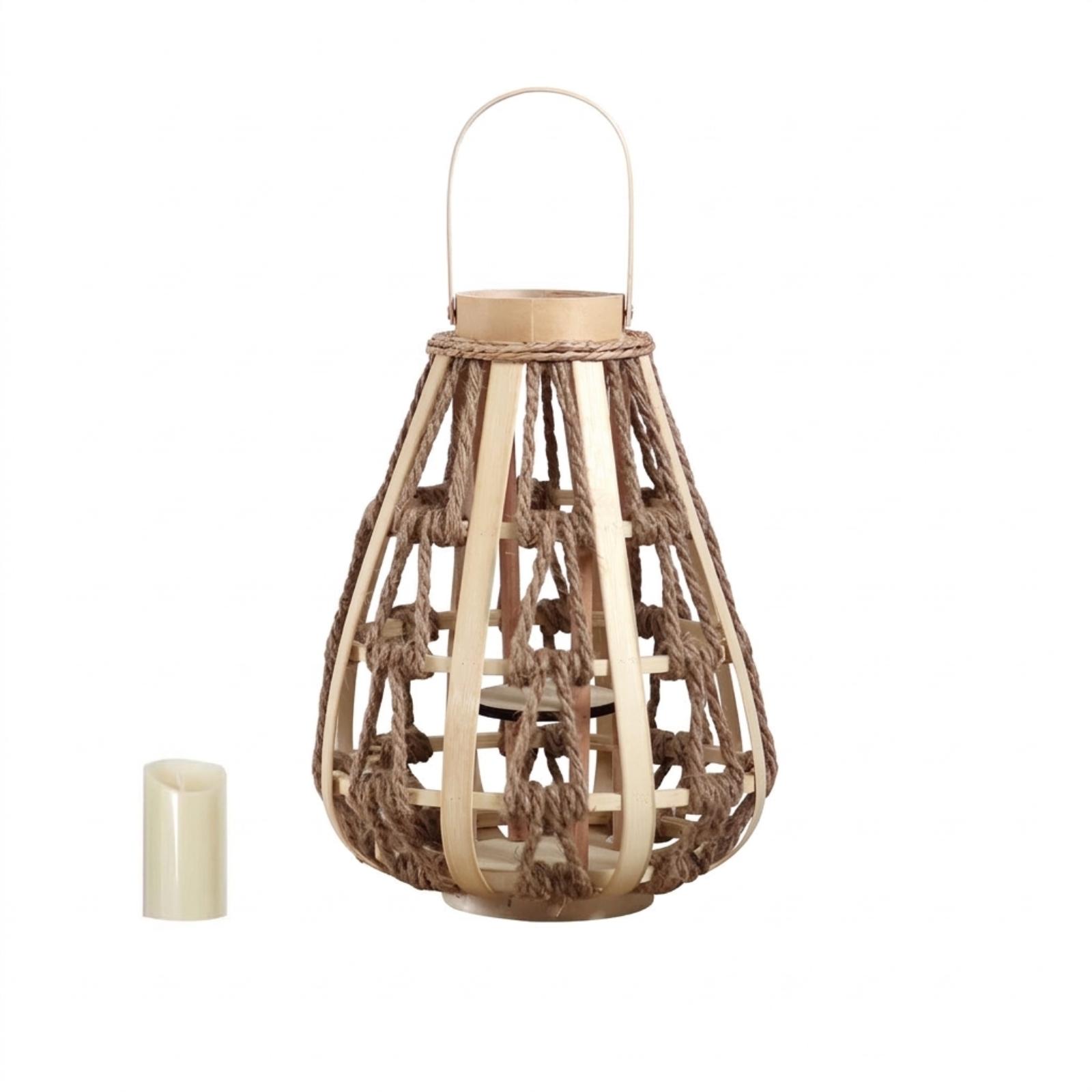 Lampu Lilin Tali Kayu Alami Bu - Home Decor Handmade ulasan dan harga