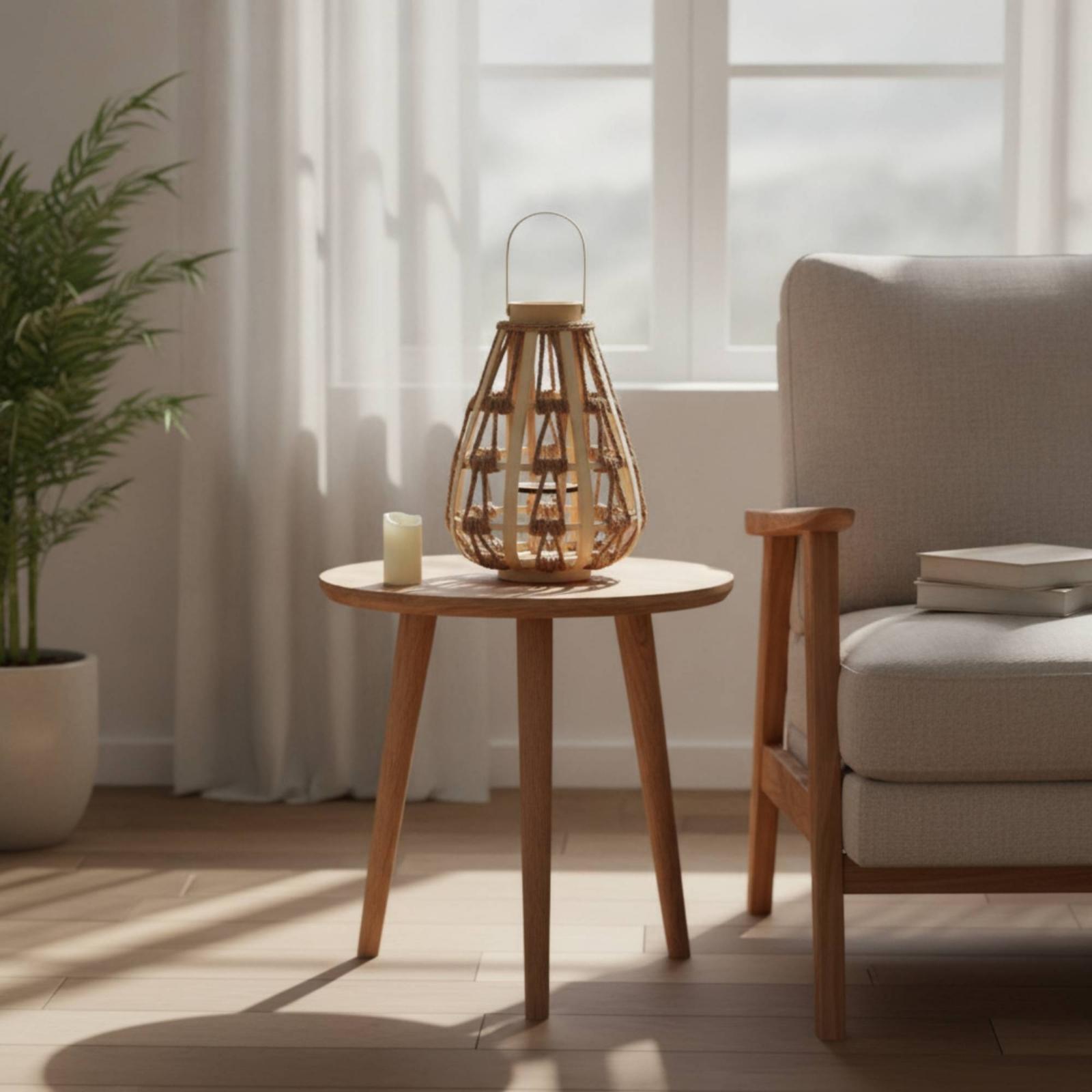 Lampu Lilin Tali Kayu Alami Bu - Home Decor Handmade ulasan dan harga