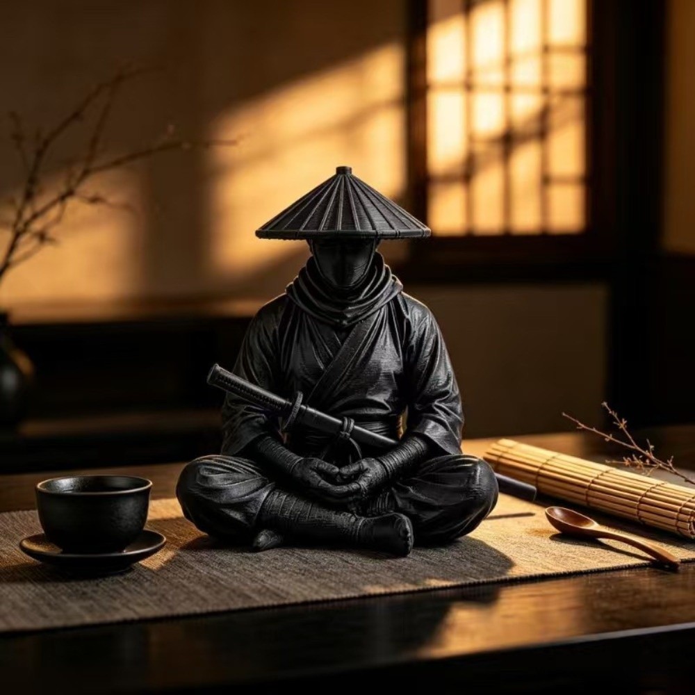 Ornamen Ninja dengan Pose Dudu - Home Decor Zen Style ulasan dan harga
