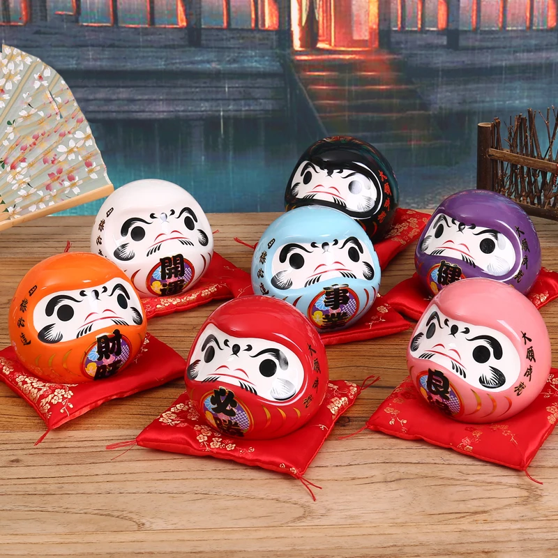 Patung Daruma keramik Jepang 4 - Home Decor Zen Style ulasan dan harga