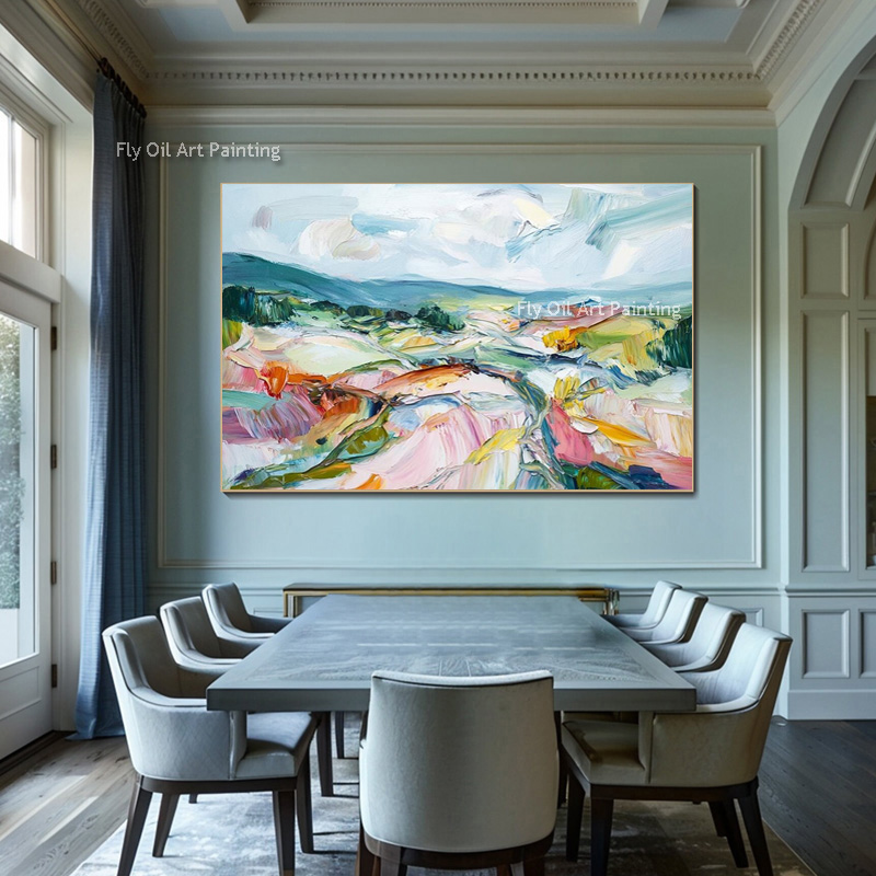 Lukisan Minyak Pemandangan Gun - Home Decor Color Palettes ulasan dan harga