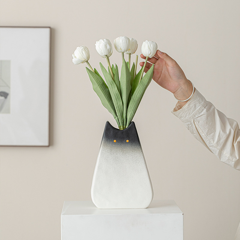 Vas Keramik Bergaya Kucing yan - Glass Vase Nordic ulasan dan harga