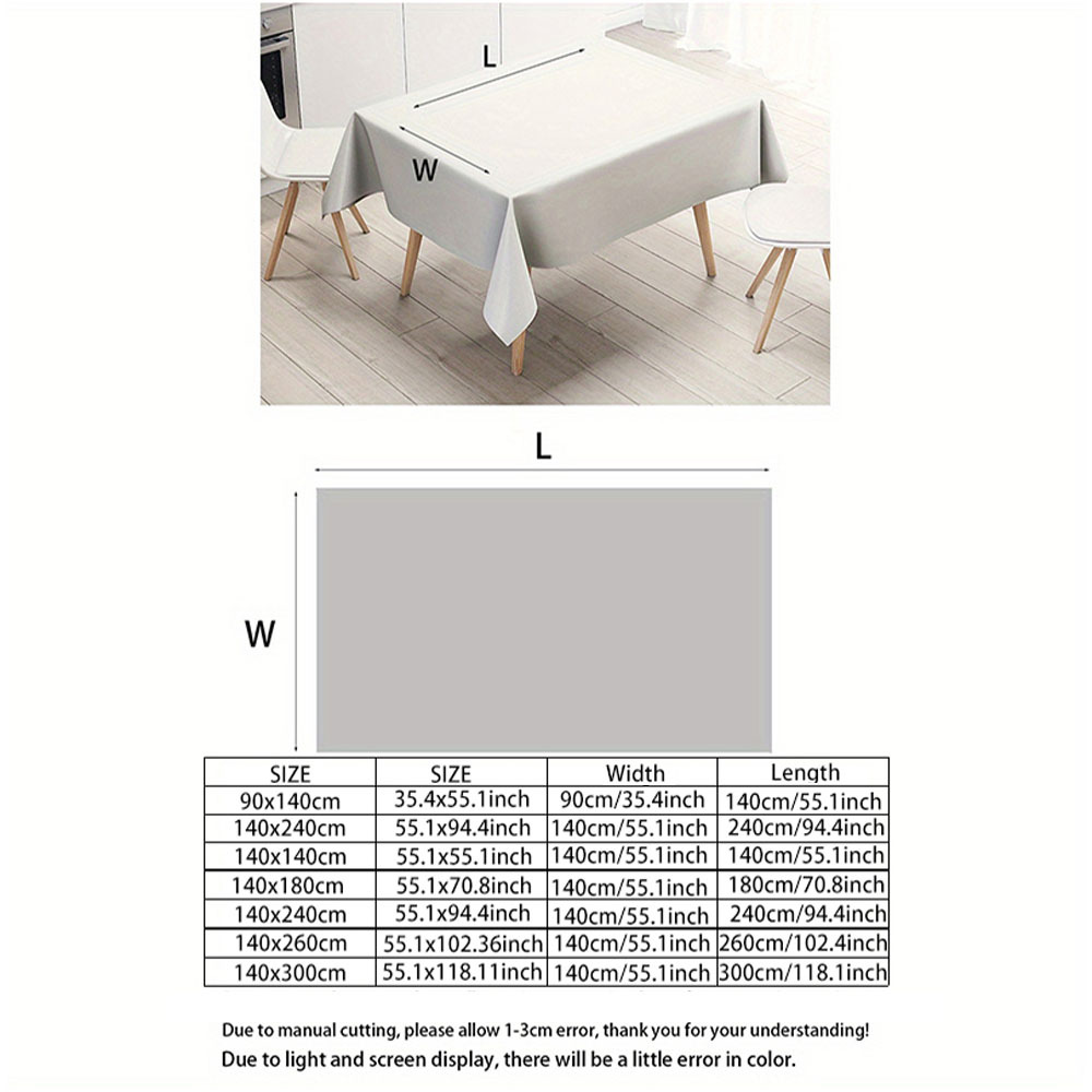1pc, Taplak Meja Cetak 2D, Pol - Home Decor Color Palettes ulasan dan harga