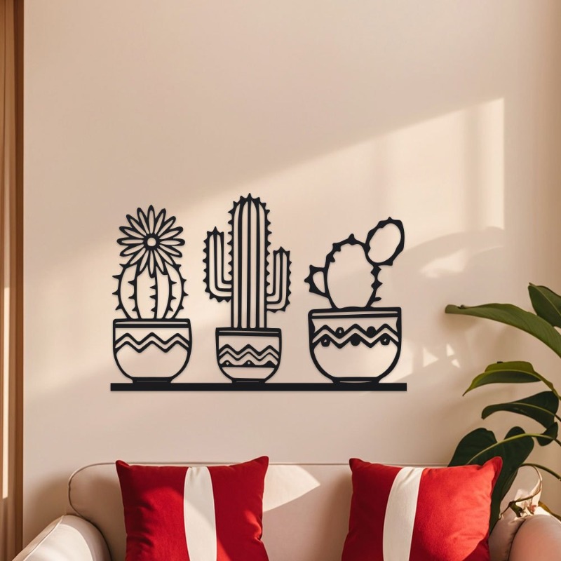 Dekorasi Dinding Logam Kaktus  - Home Decor Garden Ideas ulasan dan harga