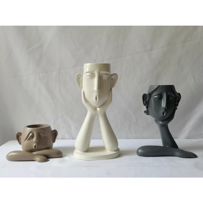 Pot Bunga Abstrak Nordik Moder - Home Decor Garden Ideas ulasan dan harga