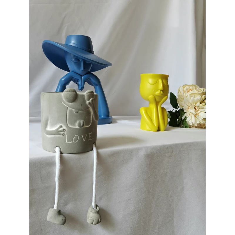 Pot Bunga Abstrak Nordik Moder - Home Decor Garden Ideas ulasan dan harga