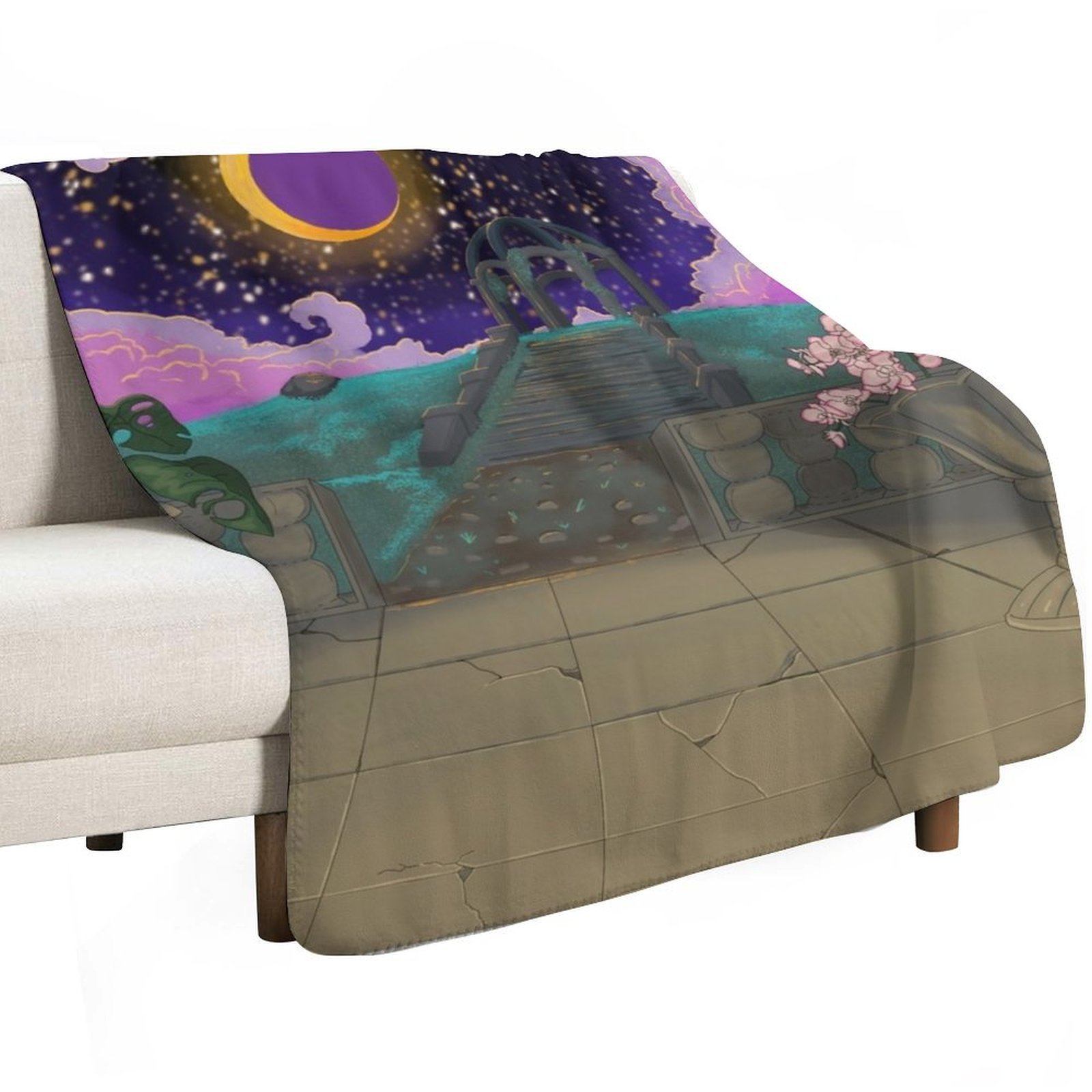 Selimut Lempar Motif Taman di  - Home Decor Garden Ideas ulasan dan harga
