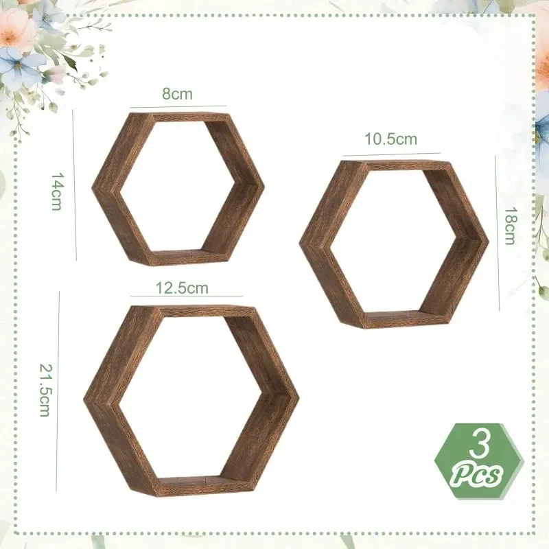 Rak Dinding Heksagonal Model T - Floating Shelves ulasan dan harga