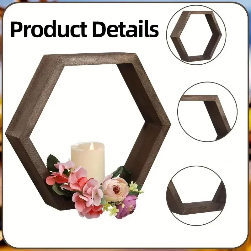 Rak Dinding Heksagonal Model T - Floating Shelves ulasan dan harga