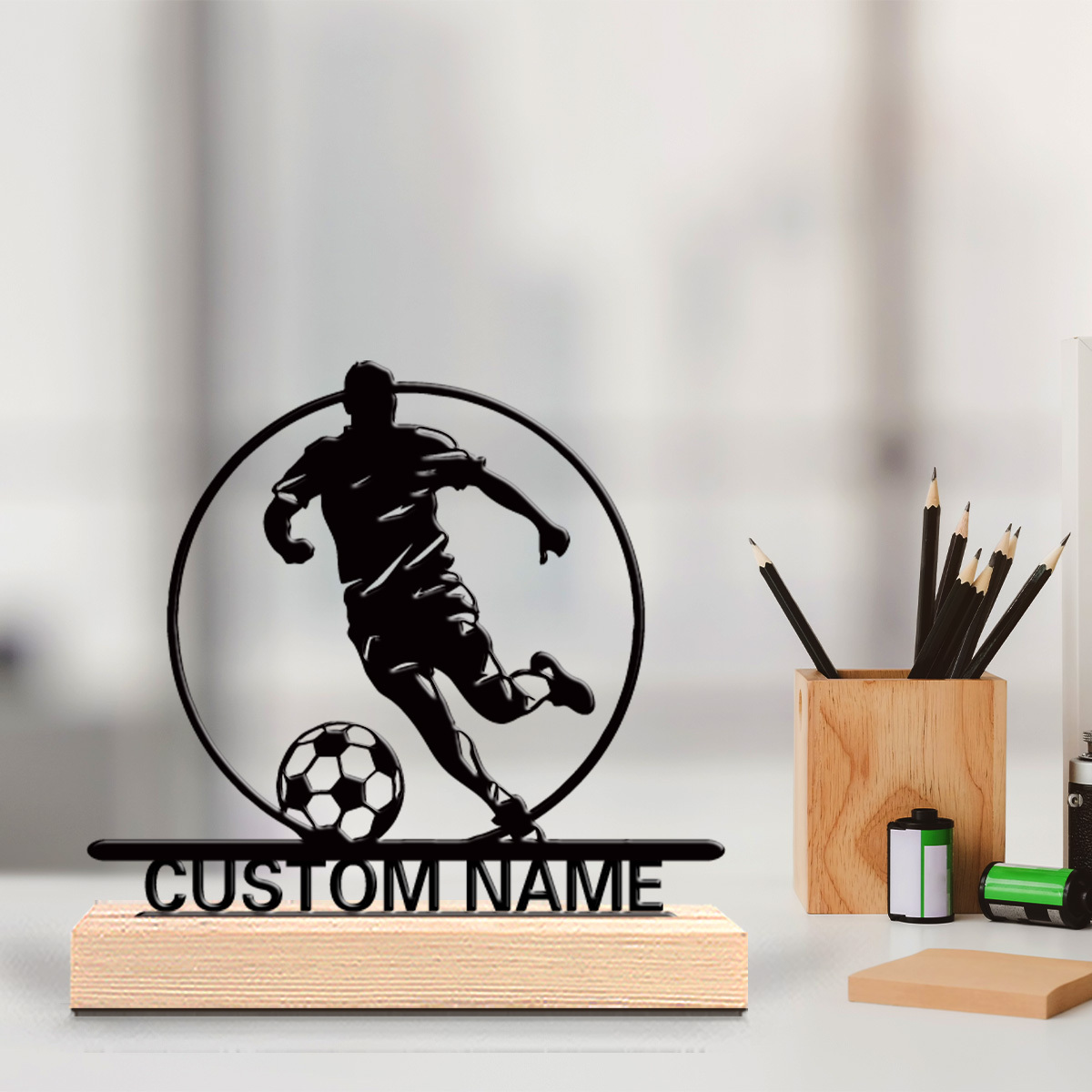 Patung Logam Pemain Sepak Bola - Home Decor Mod ulasan dan harga