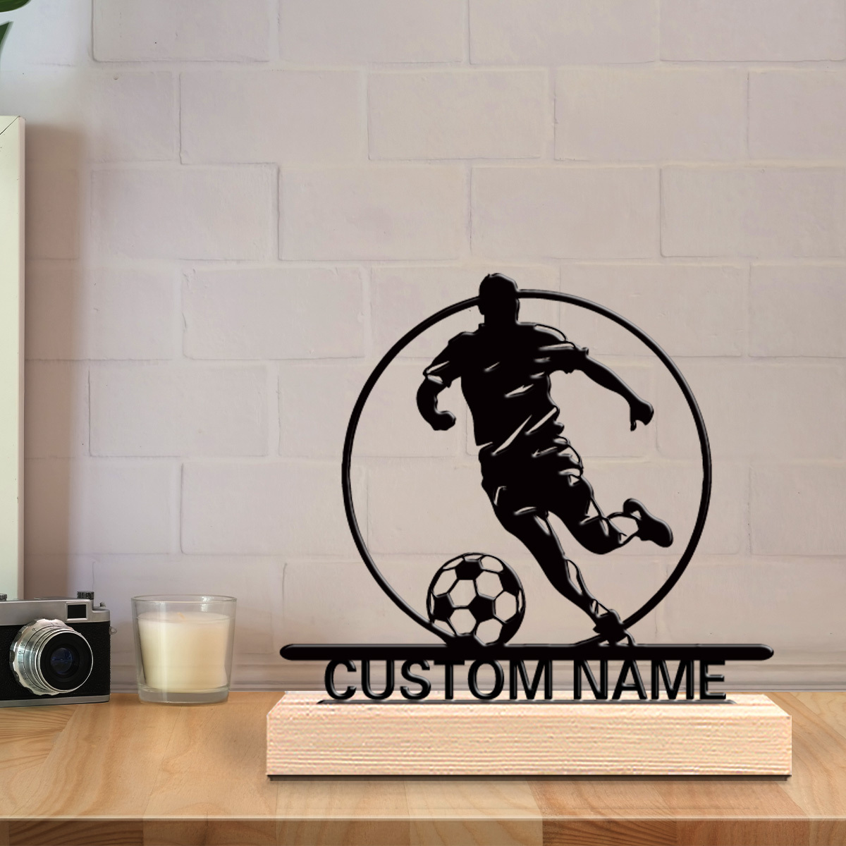 Patung Logam Pemain Sepak Bola - Home Decor Mod ulasan dan harga