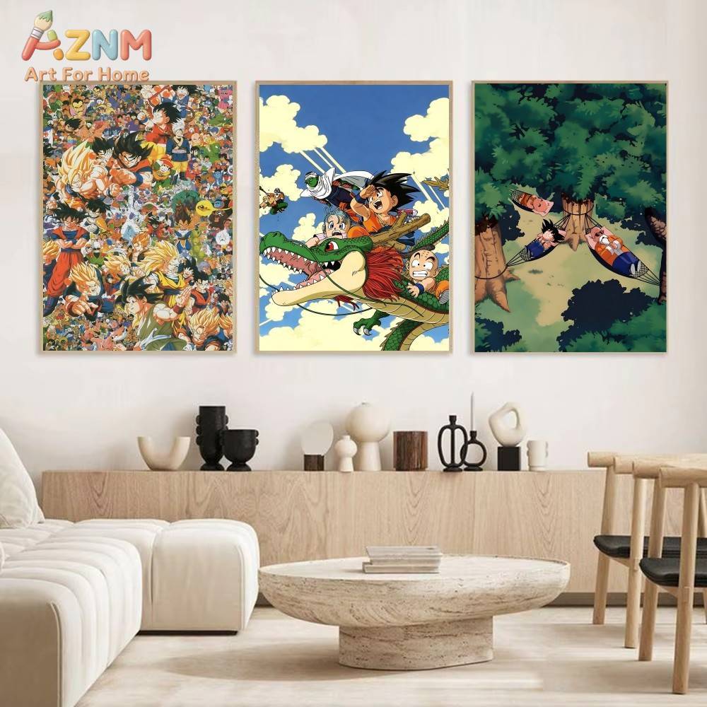 AZNM Dragon Ball Z Cetakan Kan - Geometric Wall Art ulasan dan harga