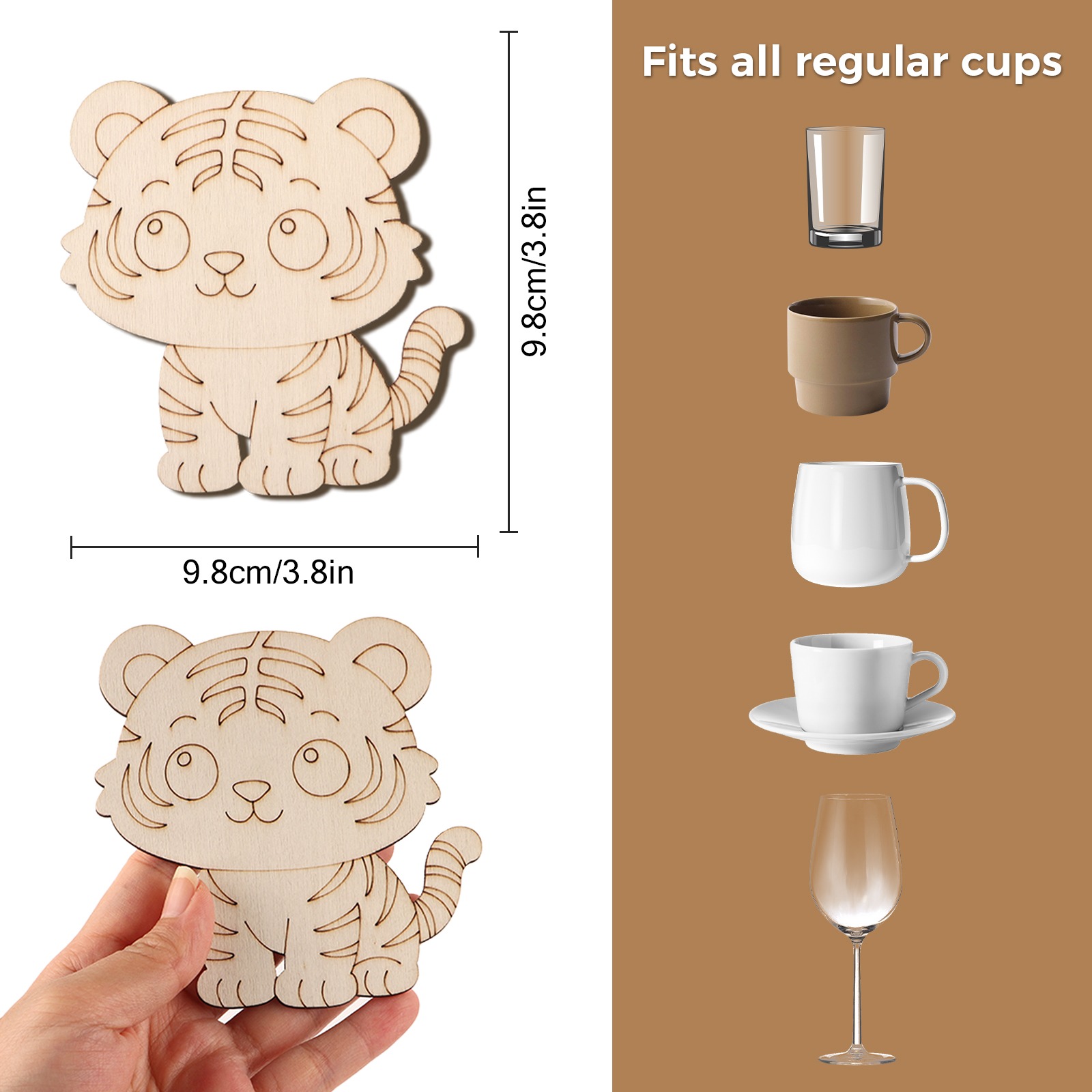 10 Buah/Set Ornamen Kayu Hewan - Home Decor Handmade ulasan dan harga