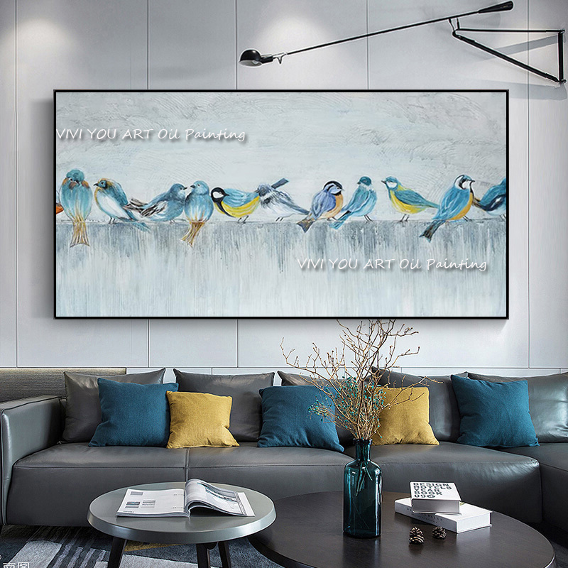 Lukisan minyak tebal abstrak b - Home Decor Color Palettes ulasan dan harga
