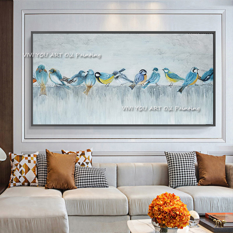 Lukisan minyak tebal abstrak b - Home Decor Color Palettes ulasan dan harga