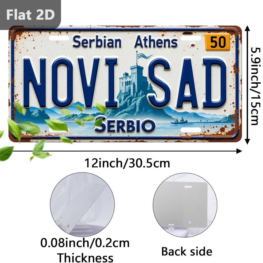 Tanda Timah Pemandangan Kota N - Home Decor Novi Sad ulasan dan harga