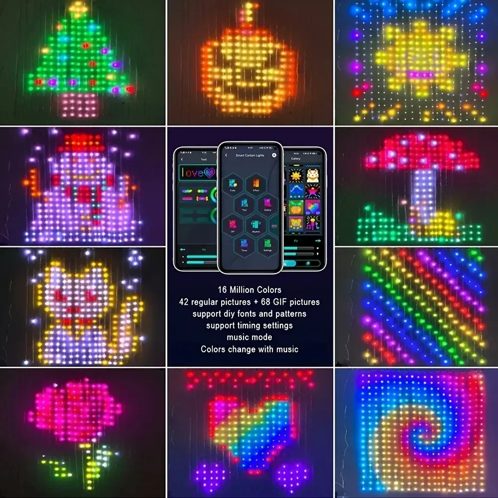 Lampu tirai LED pintar, kontro - Home Decor Free App ulasan dan harga