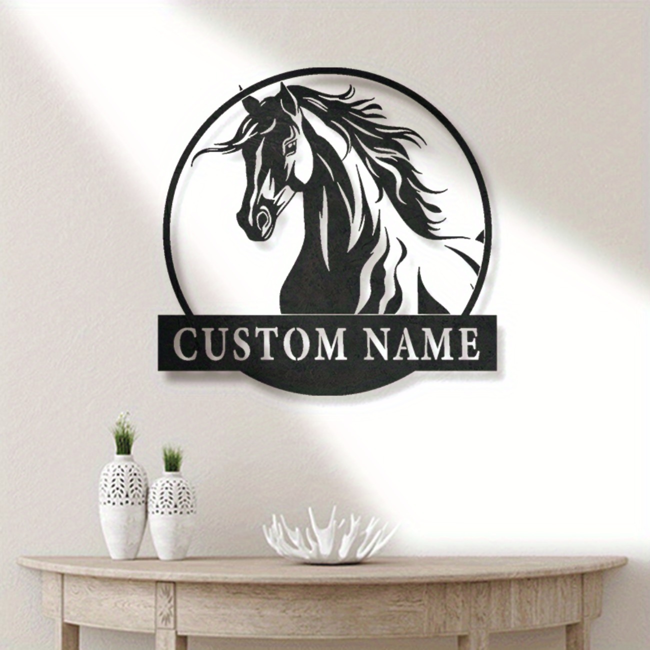 Seni Dinding Kuda Logam Buatan - Home Decor Handmade ulasan dan harga