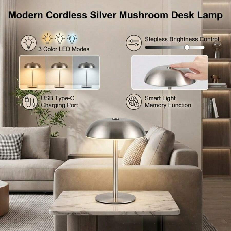 Lampu Meja Jamur Lucu, Kontrol - Home Decor Lamp ulasan dan harga