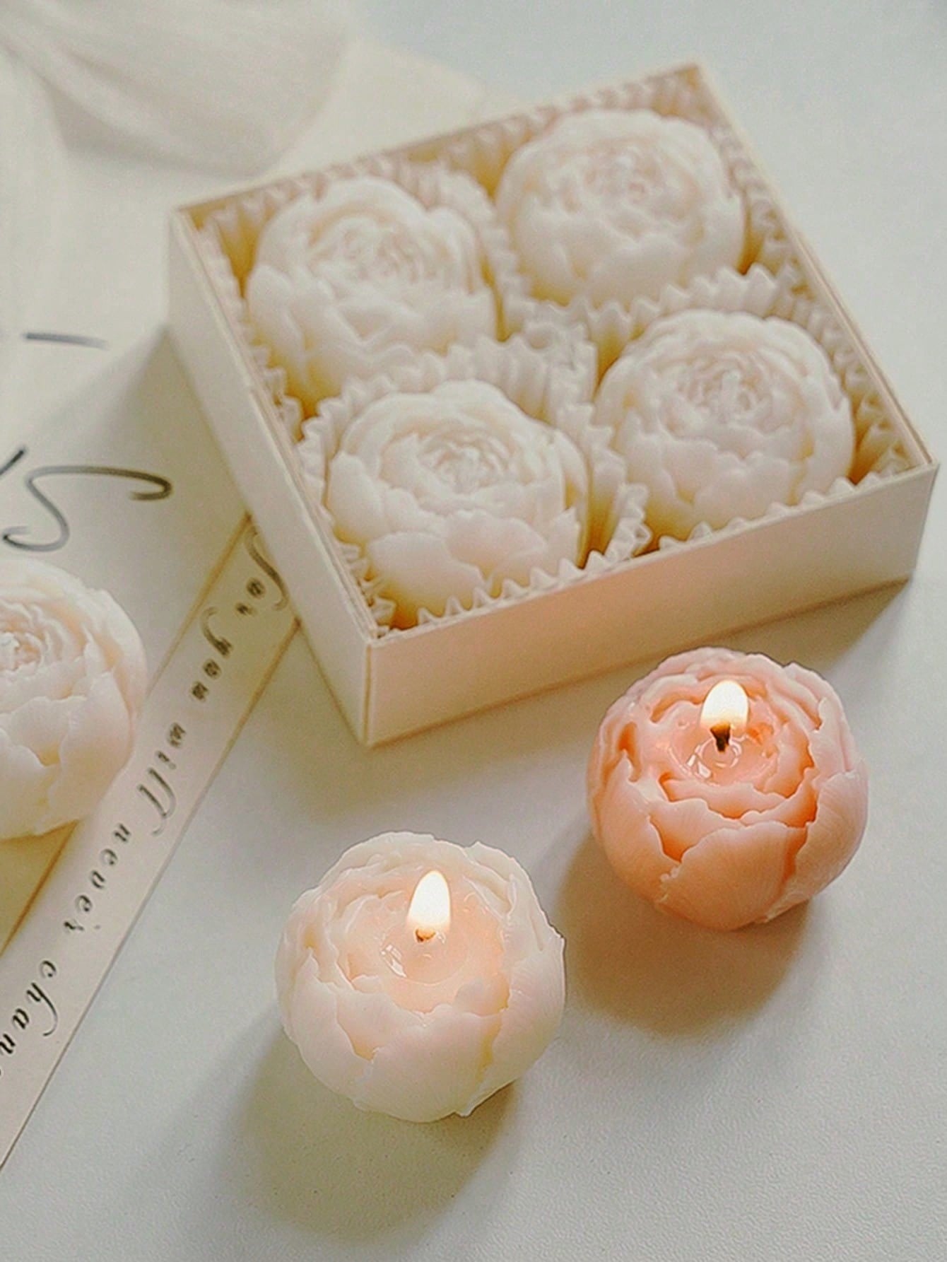 4pcs/Box Lilin Kedelai Berarom - Home Decor Handmade ulasan dan harga