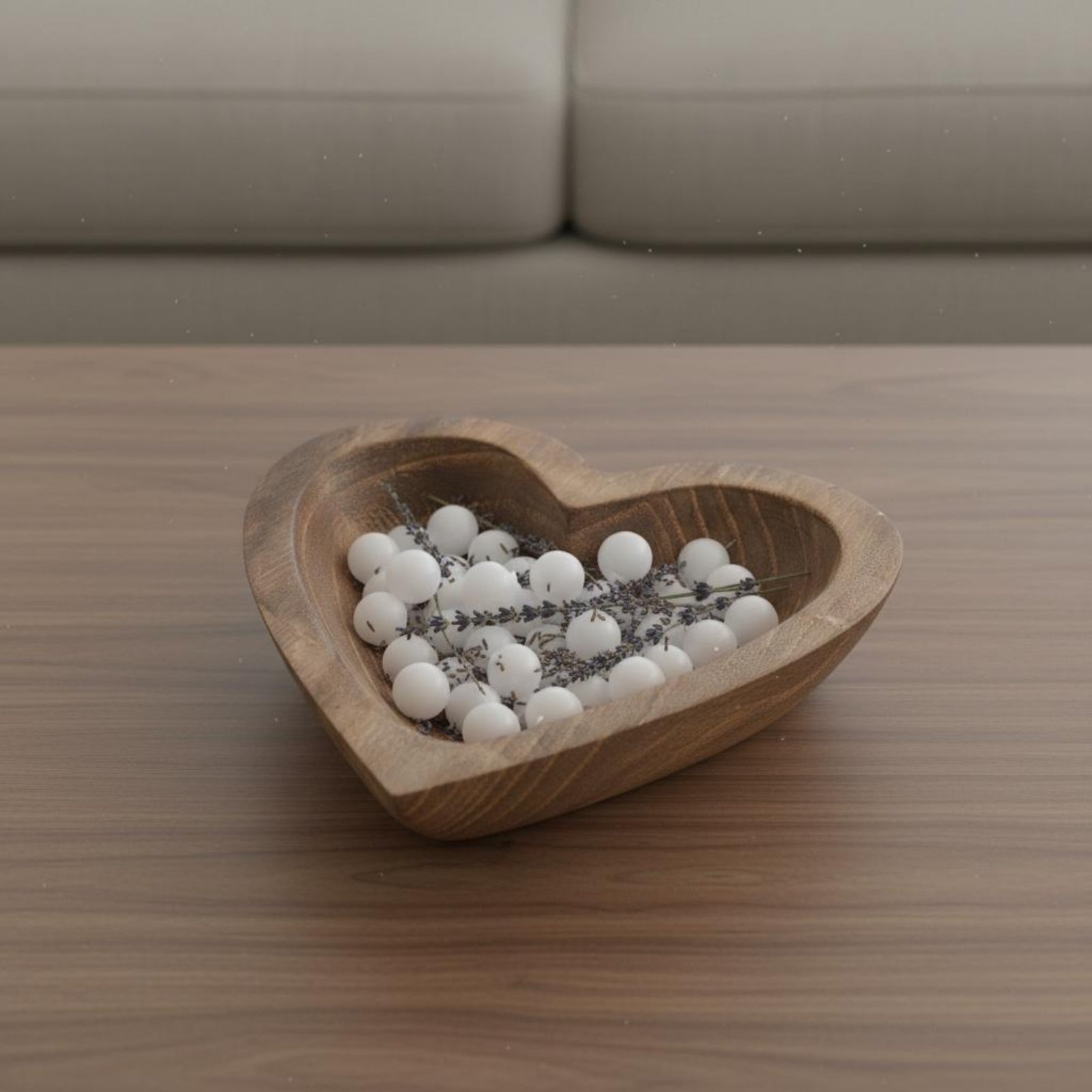 Mangkuk Kayu Berbentuk Hati Bu - Home Decor Handmade ulasan dan harga