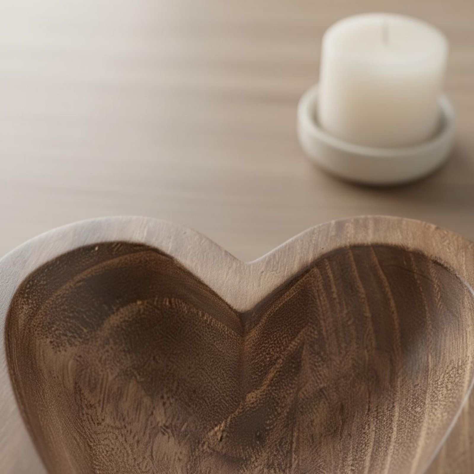 Mangkuk Kayu Berbentuk Hati Bu - Home Decor Handmade ulasan dan harga